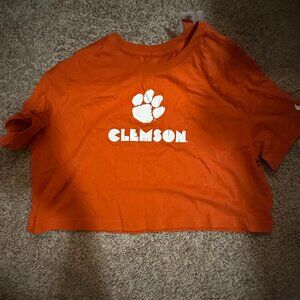 Nike Women's Clemson University Crop Short Sleeve T-shirt (Dri-Fit) - Size L
